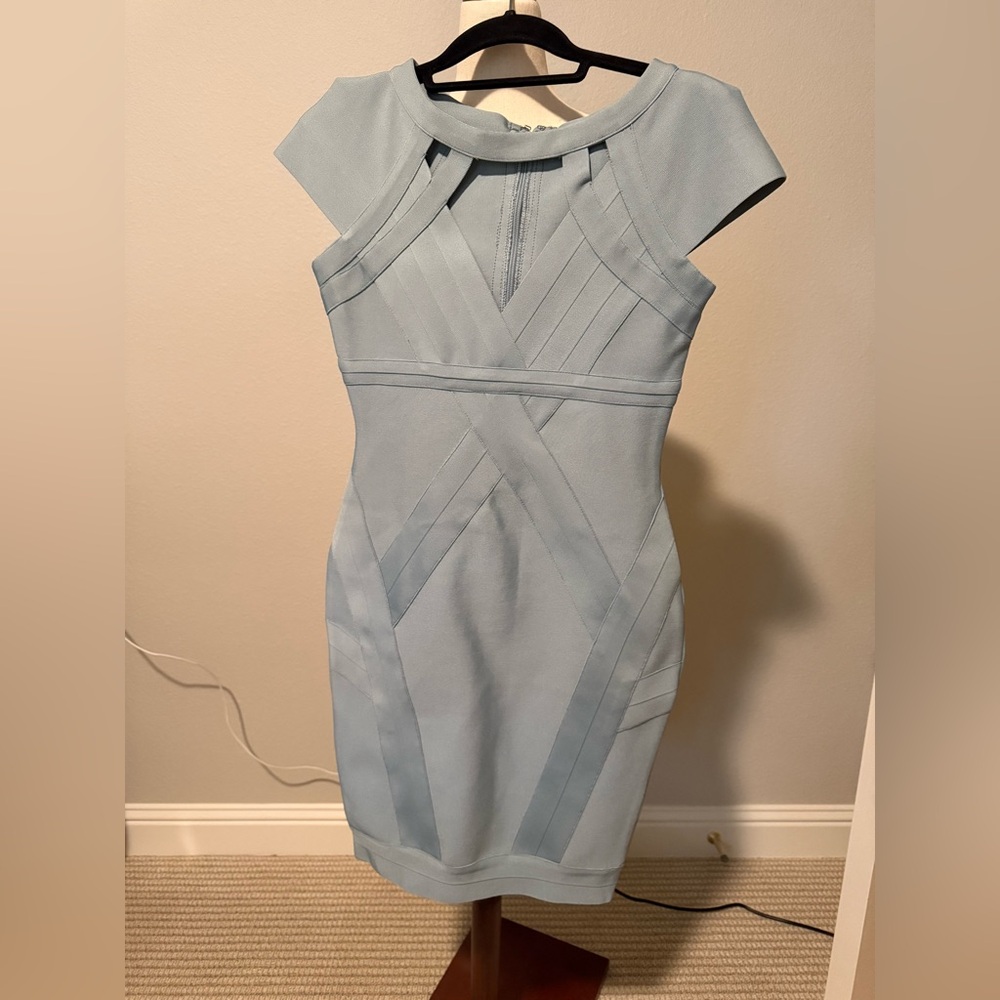 Gorgeous powder blue bandage Dress w/stretch